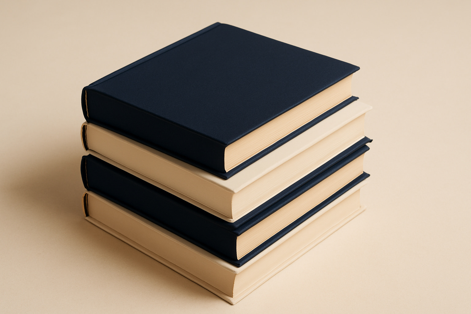 A stack of bound books