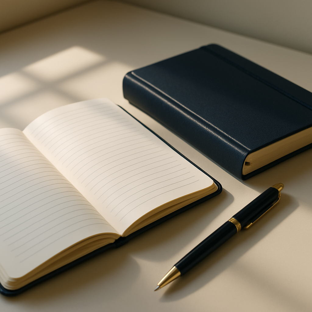 Career journals and planners on a student desk
